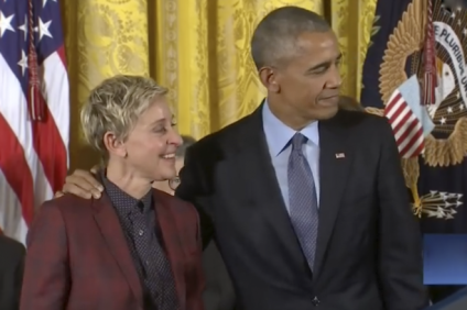 President Obama awards Ellen Degeneres the Presidential Medal of Freedom